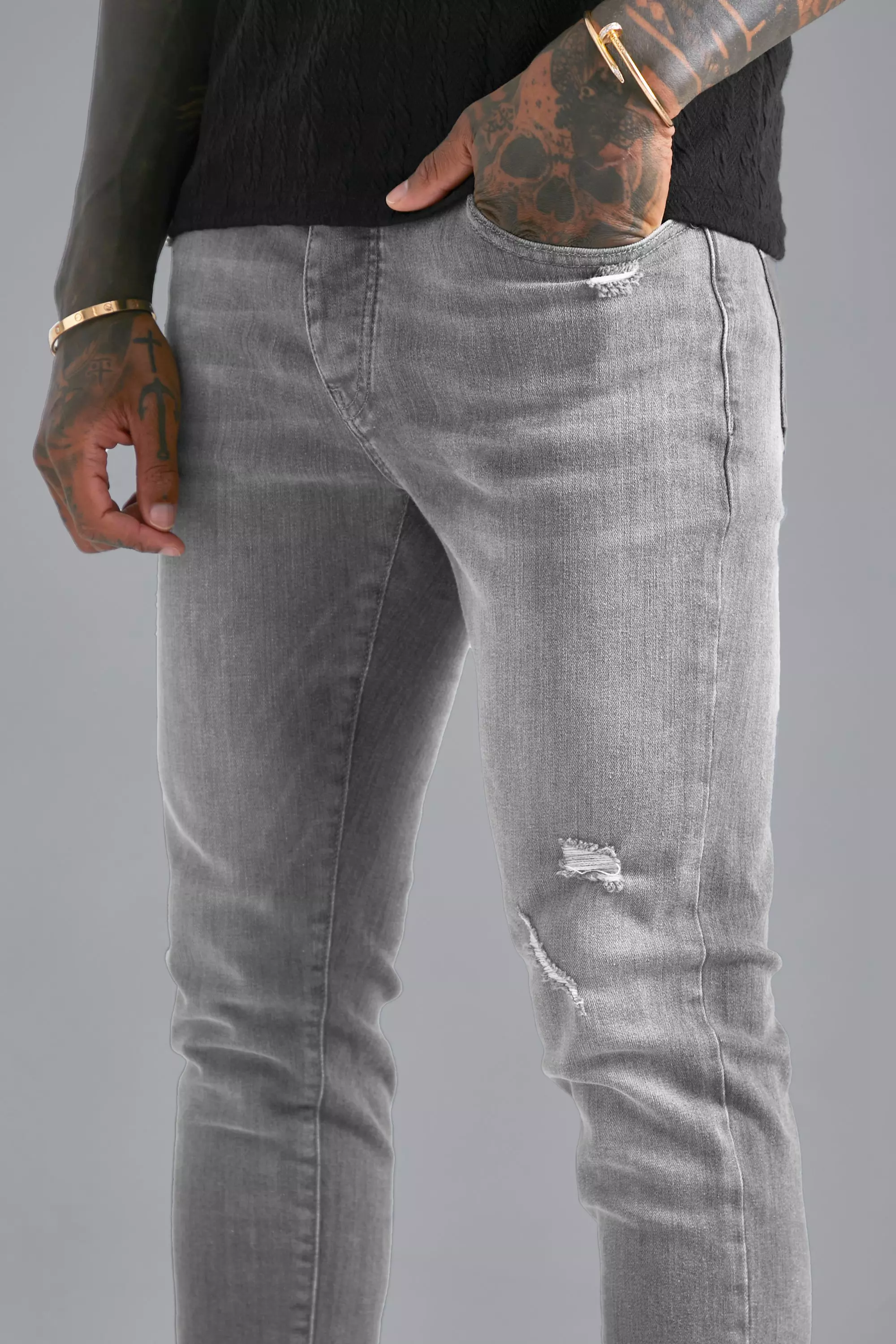 Stretchy distressed clearance jeans